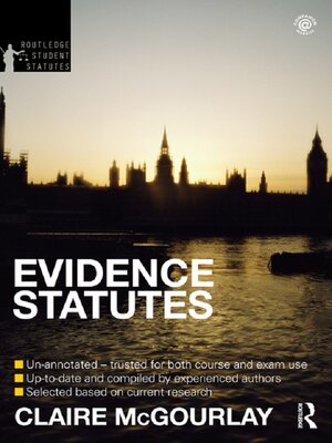 cover image of Evidence Statutes 2012-2013